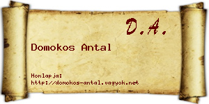 Domokos Antal névjegykártya